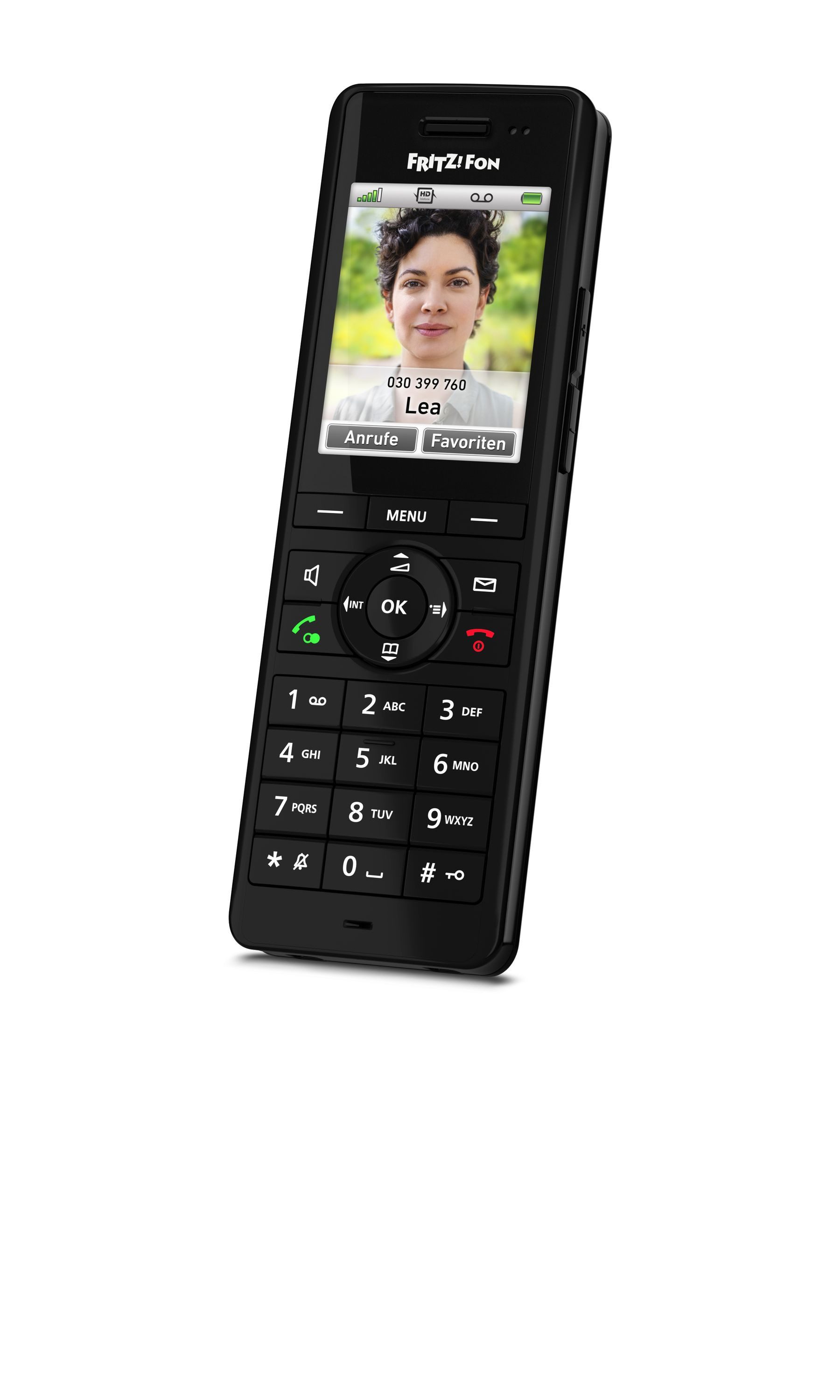 Fritz! FRITZ!Fon X6 schwarz Schnurloses DECT-Telefon (Mobilteile: 1, GAP, DECT, HD-Telefonie, 2,4" Farbdisplay, Smart Home, Headset, DECT Eco) von Fritz!