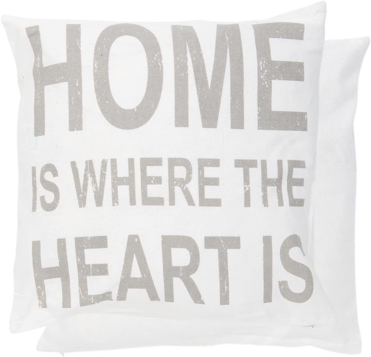 LB H&F Lilienburg Dekokissen Kissen Kissenbezug Kissenhülle HOME weiß Shabb günstig online kaufen