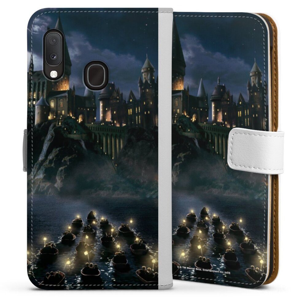 DeinDesign Handyhülle Hogwarts by Night, Samsung Galaxy A20e Hülle Handy Flip Case Wallet Cover