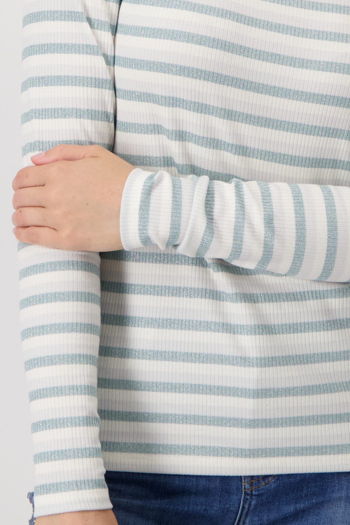 Monari Rundhalsshirt mit Streifen