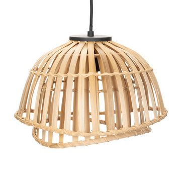 Lindby Hängeleuchte Dabila, dimmbar, Leuchtmittel nicht inklusive, Landhaus / Rustikal, Bambus, holz hell, 1 flammig, E27, Deckenlampe