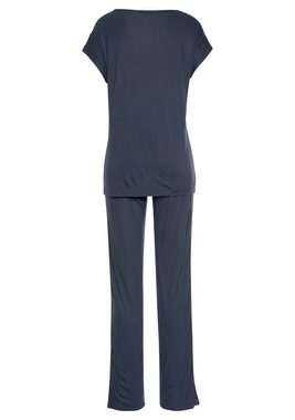 LASCANA Pyjama (2 tlg) mit aufgesetzten Spitzen-Details