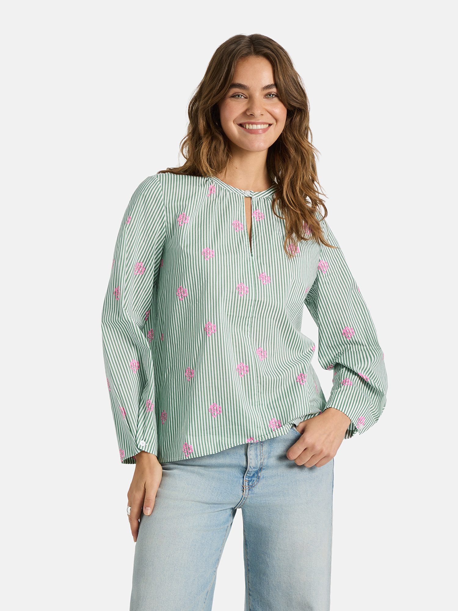 Lieblingsstück Langarmbluse RymL mit geknöpften Ärmeln