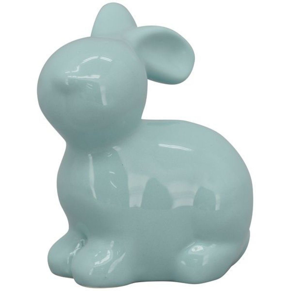 Exner GmbH Garten- & Wohnaccessoires Osterfigur Deko Hase Ostern Keramik Blau Pastell Modern Tisch Exner GmbH 17,5 cm