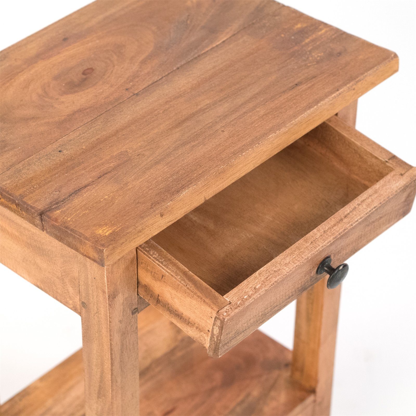 DESIGN DELIGHTS Beistelltisch Telefontisch PLANTA, 52x34cm(HxB) Nachtschrank aus Holz mit Schublade – Bild 4 von 5
