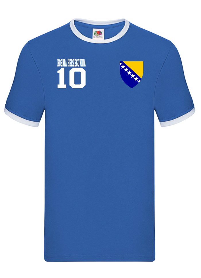 T-Shirt Herren Bosnia Herzegovina Bosnien Sport Trikot Fußball Meister EM Euro