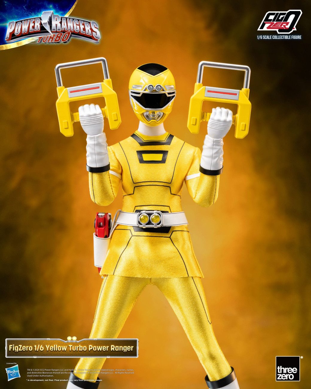 ThreeZero Actionfigur Power Rangers Turbo FigZero Actionfigur 1/6 Yellow Turbo Power Ranger