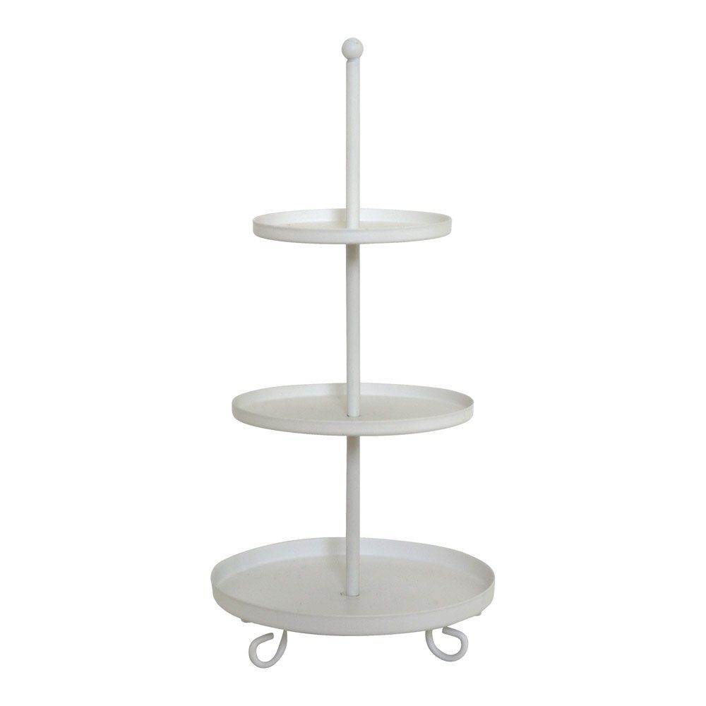 Grafelstein Dekoetagere Kleine Etagere SWEETY weiß Metall Minietagere Schmucketagere H27,5cm