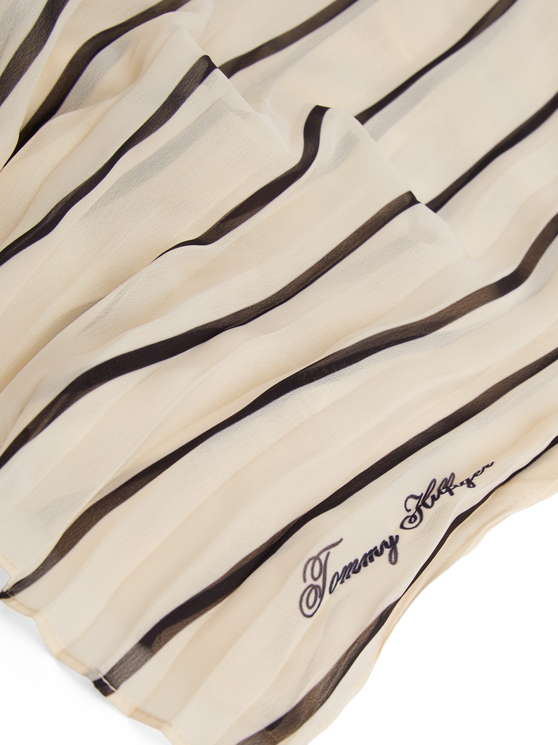 Tommy Hilfiger Modeschal TOMMY SCRIPT CHIFFON, mit Streifen