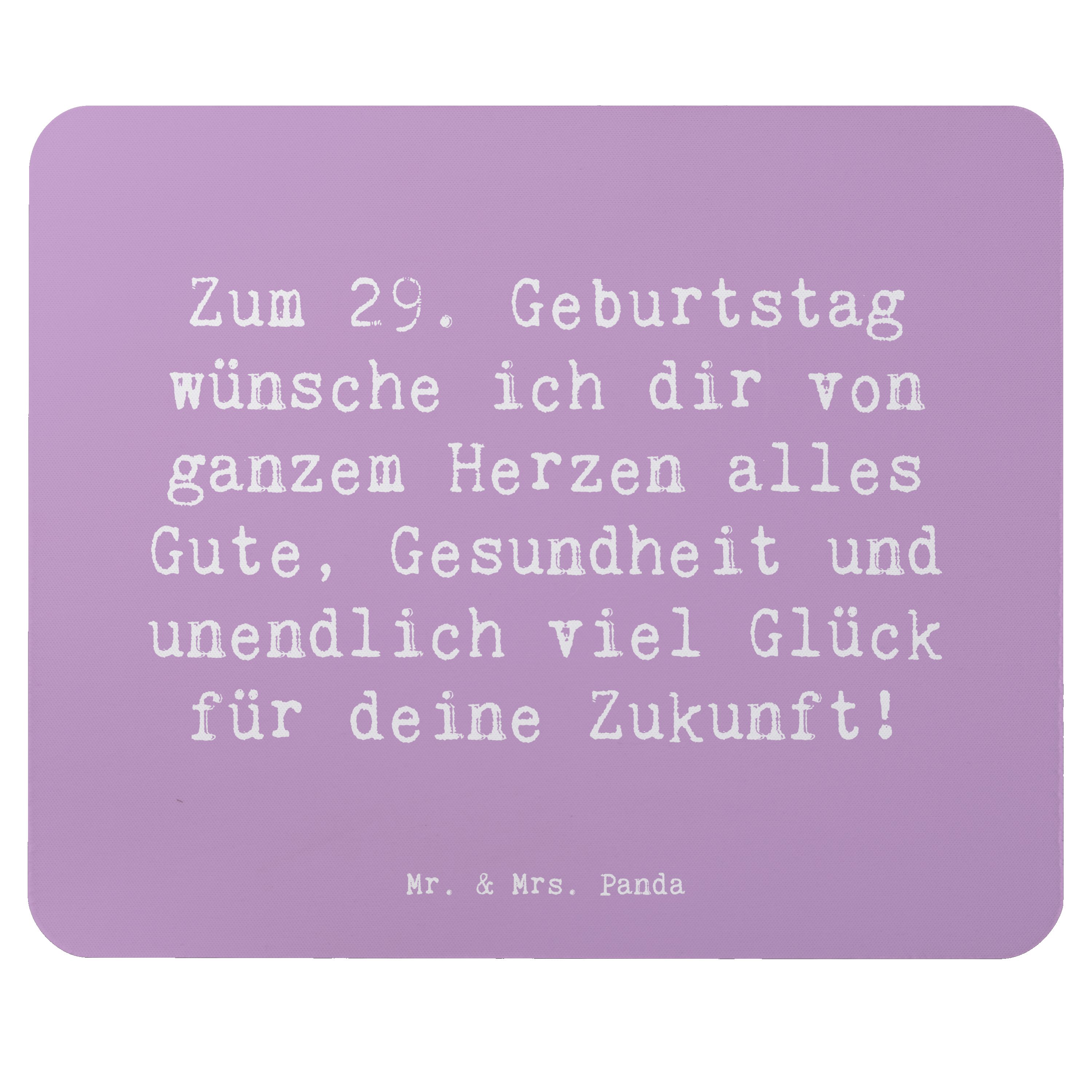 Mauspad Spruch 29. Geburtstag Wünsche - Lavendeltraum - Geschenk, alles Gute