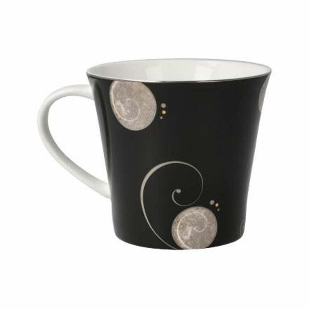 Goebel Tasse Ginkgo Schwarz, Fine Bone China