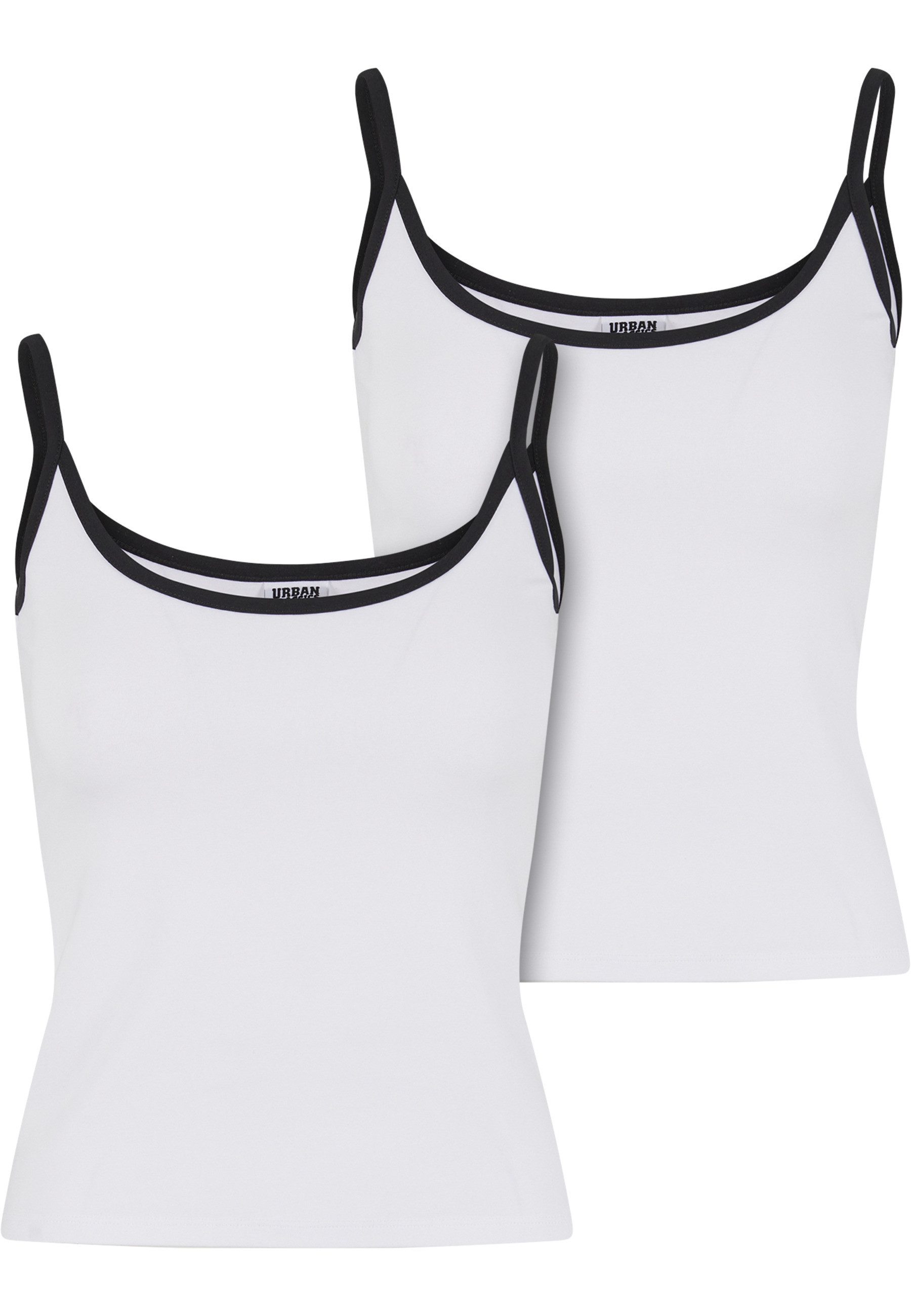 Muskelshirt Urban Classics Ladies Contrast Basic Top 2-Pack