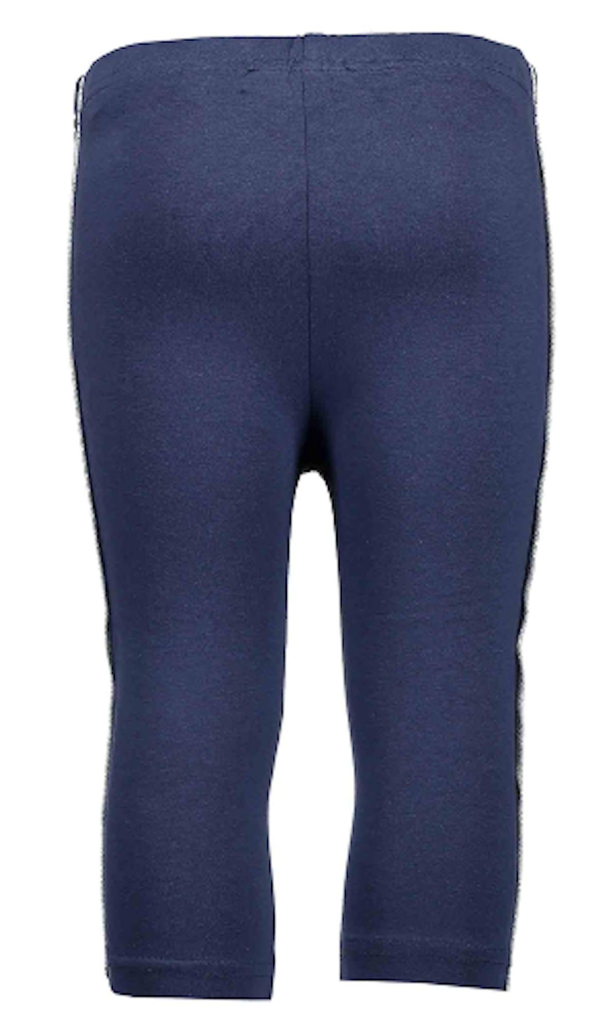 Blue Seven Leggings Shorts (1-tlg) Legging Blue Dunkelblau gemustert Caprileggings Capri Hose Seven Sommer