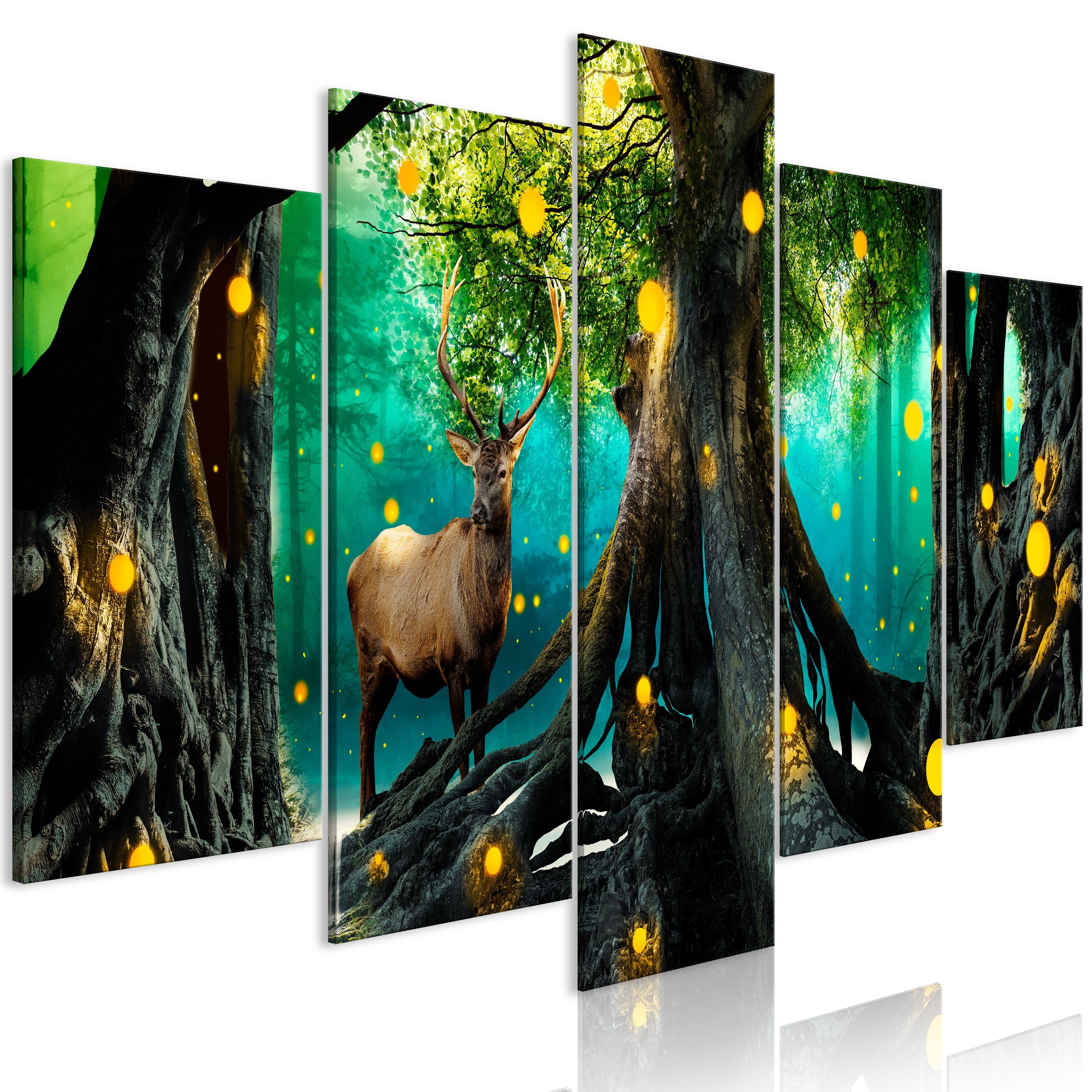 Artgeist Wandbild Enchanted Forest (5 Parts) Wide