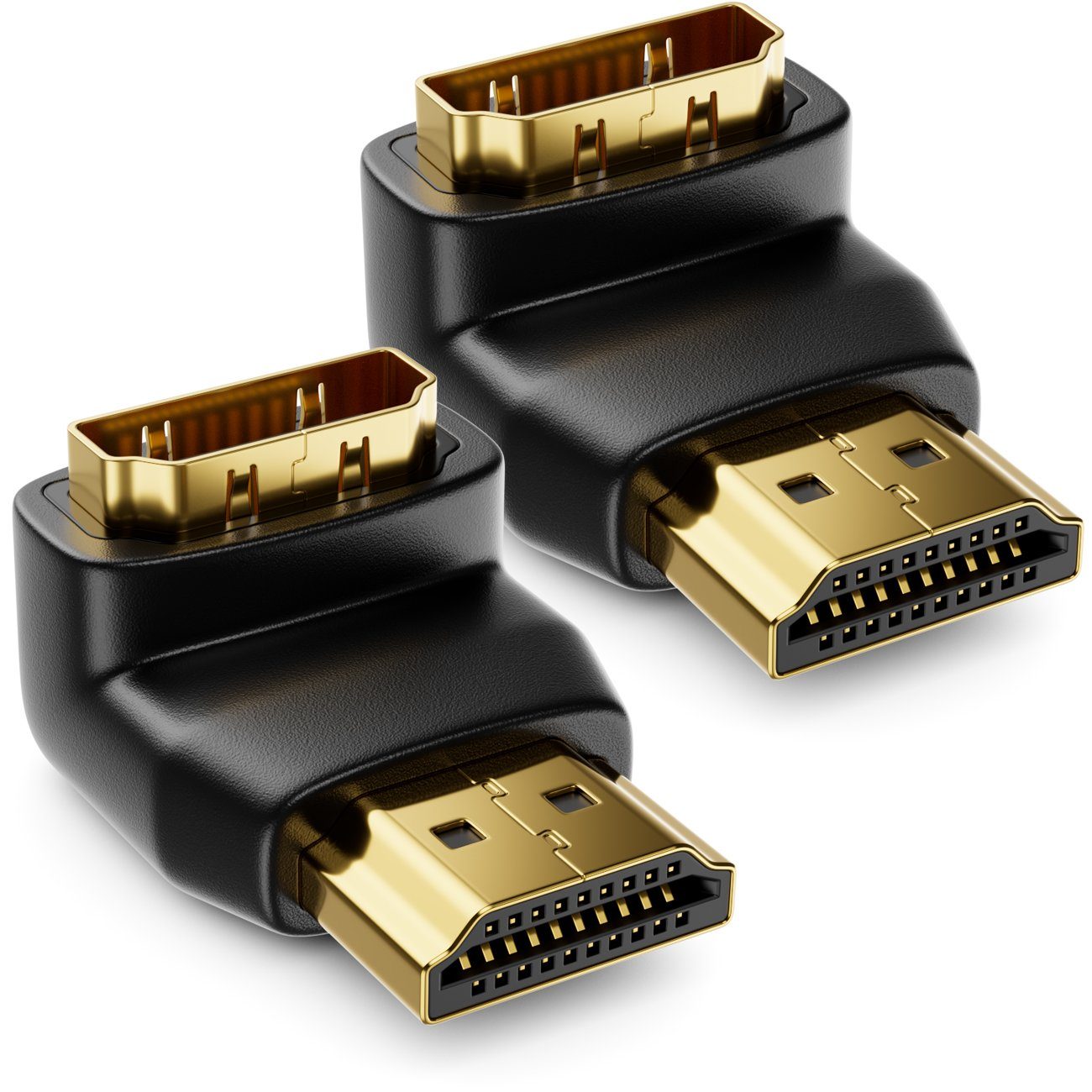deleyCON deleyCON 2 HDMI 270° Winkeladapter im Set HDMI Typ A 4K UHD 3D FullHD HDMI-Kabel