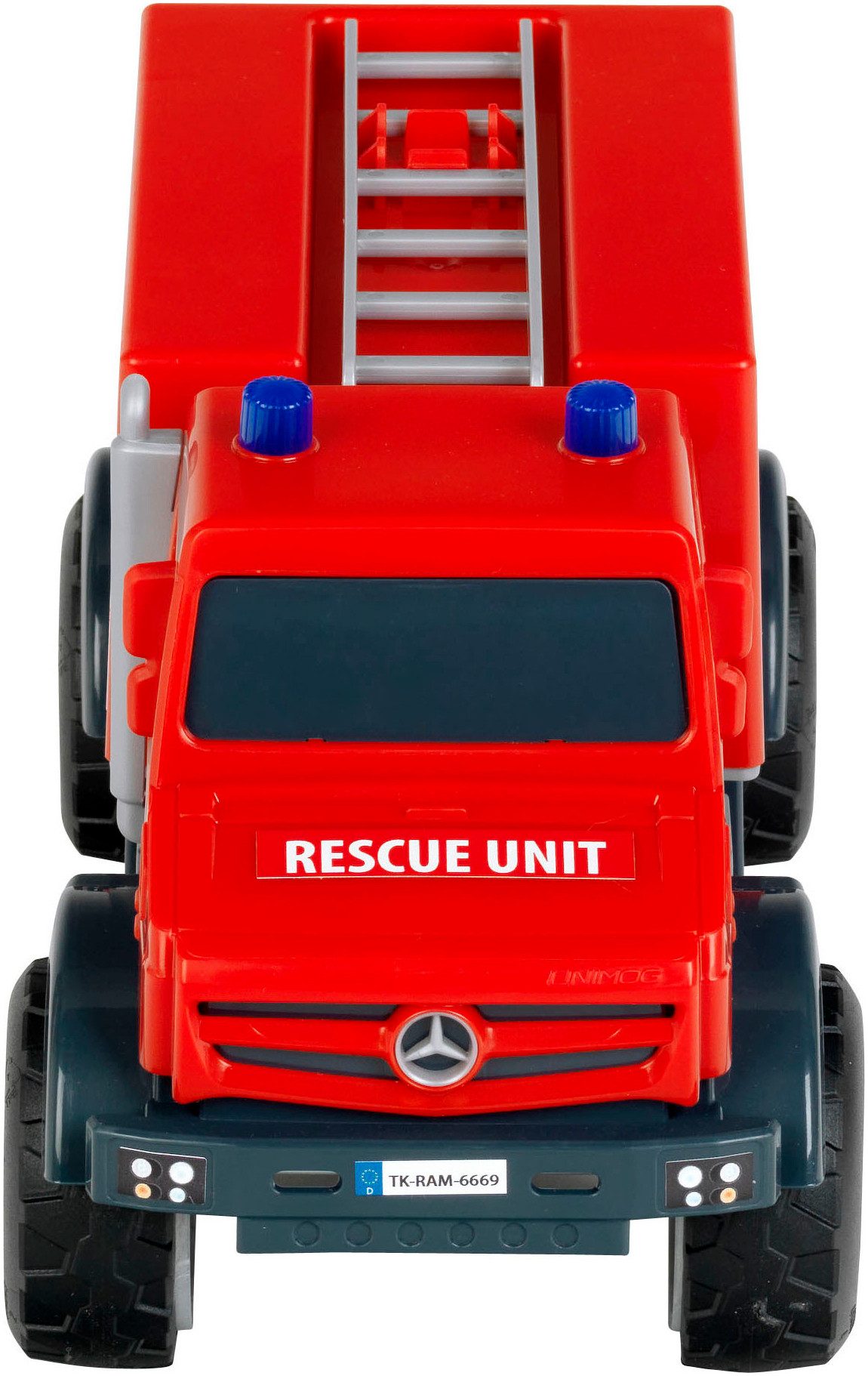 Klein Spielzeug-Feuerwehr Mercedes-Benz UNIMOG