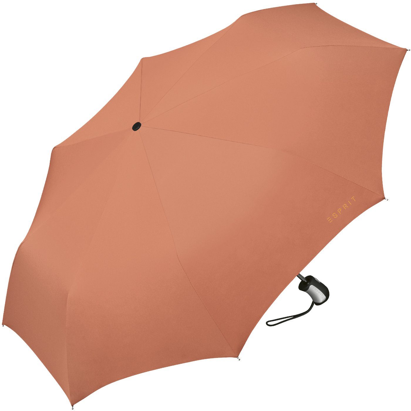 Schirm für Esprit - brandy mit Taschenregenschirm kräftigen in Farben Automatik, apricot schöner orange Auf-Zu Damen