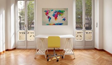 Artgeist Wandbild Map of the world - an explosion of colors