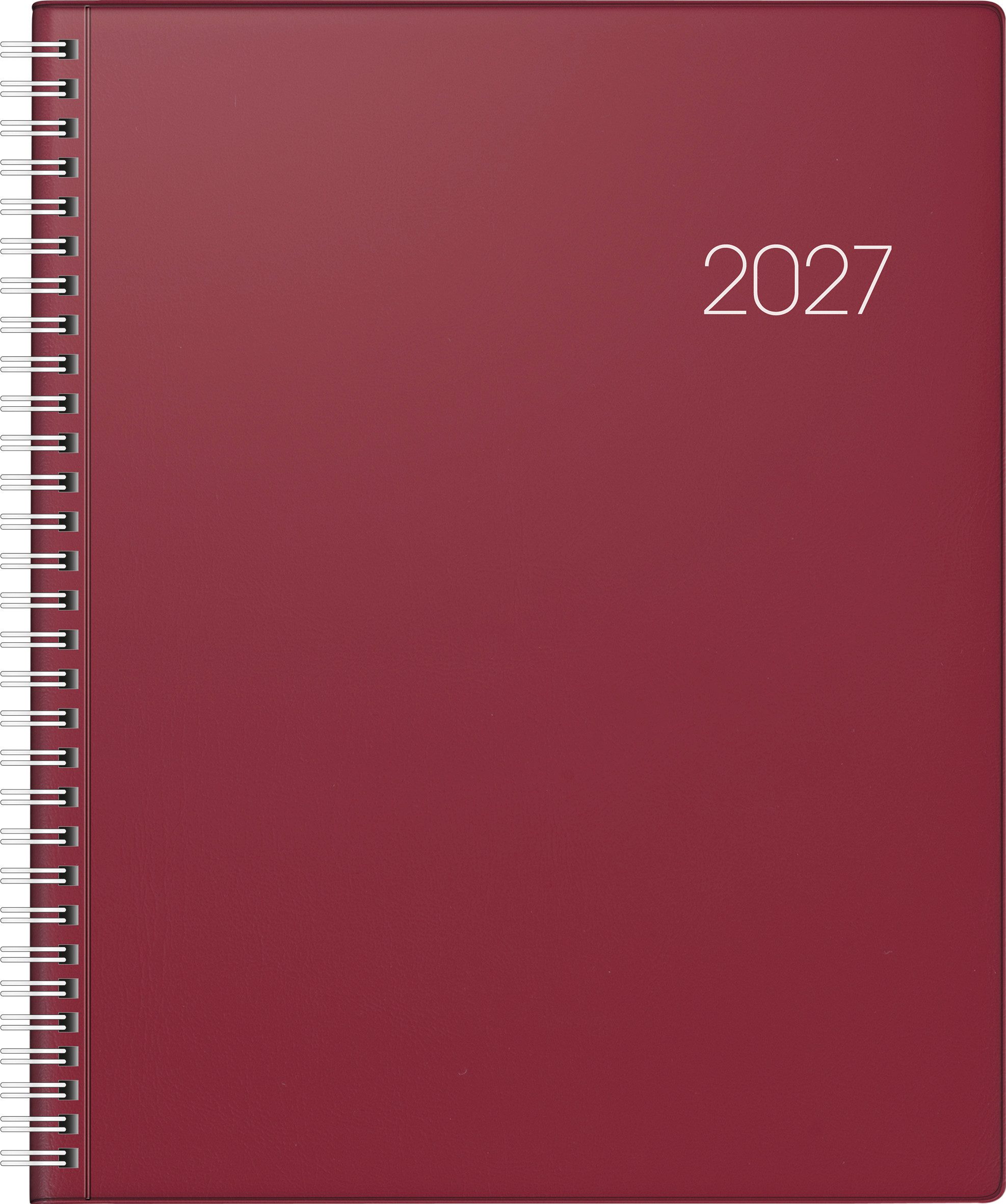 BRUNNEN Buchkalender 2027 BRUNNEN Buchkalender 21x26cm 2S/1W Folie