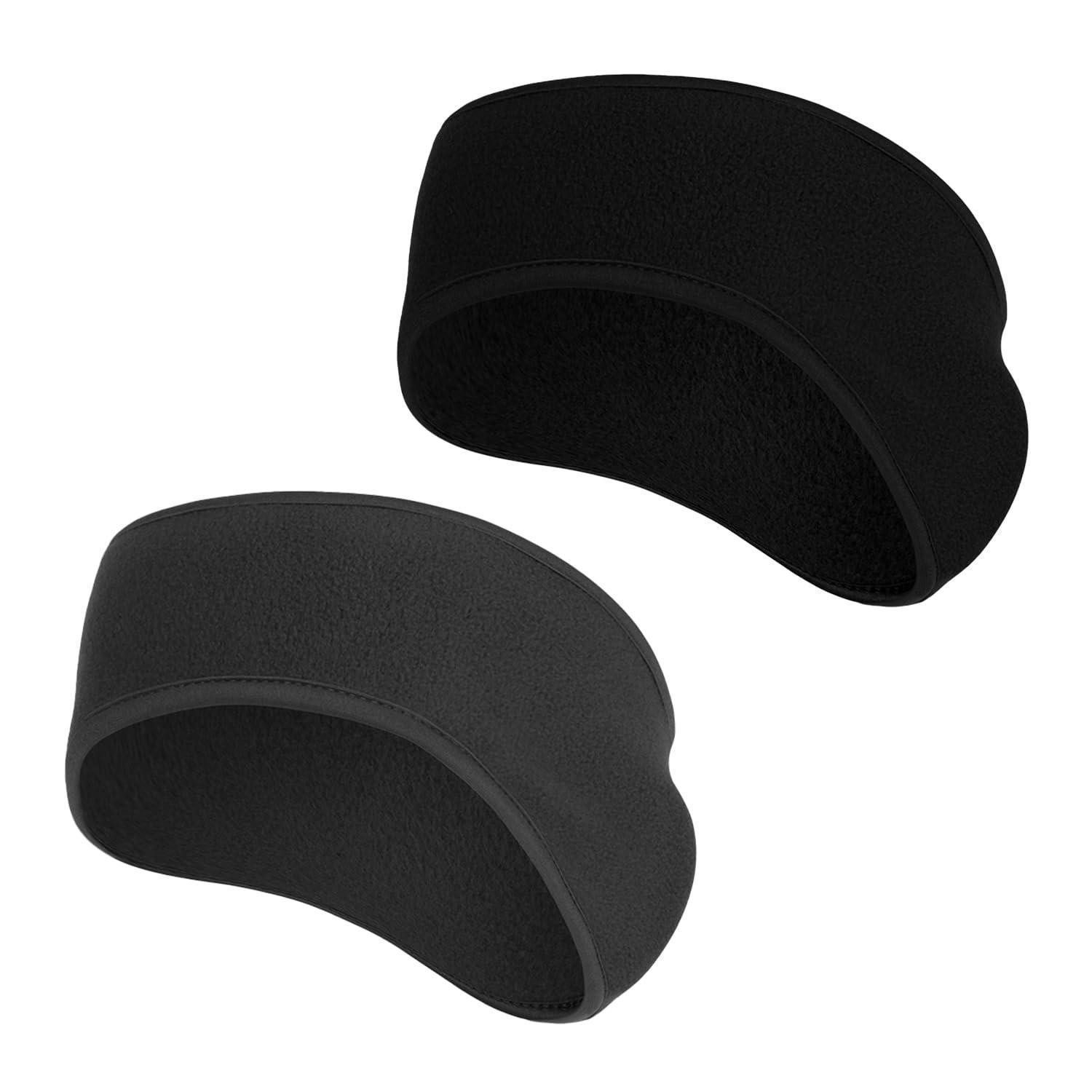 LuxusKollektion Stirnband Sport-Stirnband 2er-Set Schwarz/Grau (2-St)