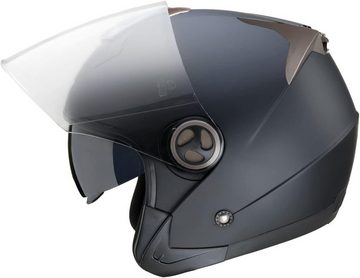 JIEKAI Motorradhelm Jet-Motorradhelm mit Sonnenblende (Robuster & Leiser Motorrad Helm, Kinn & Kopf Belüftung), Scooter-Helm, Jethelm für Damen und Herren, Genehmigt