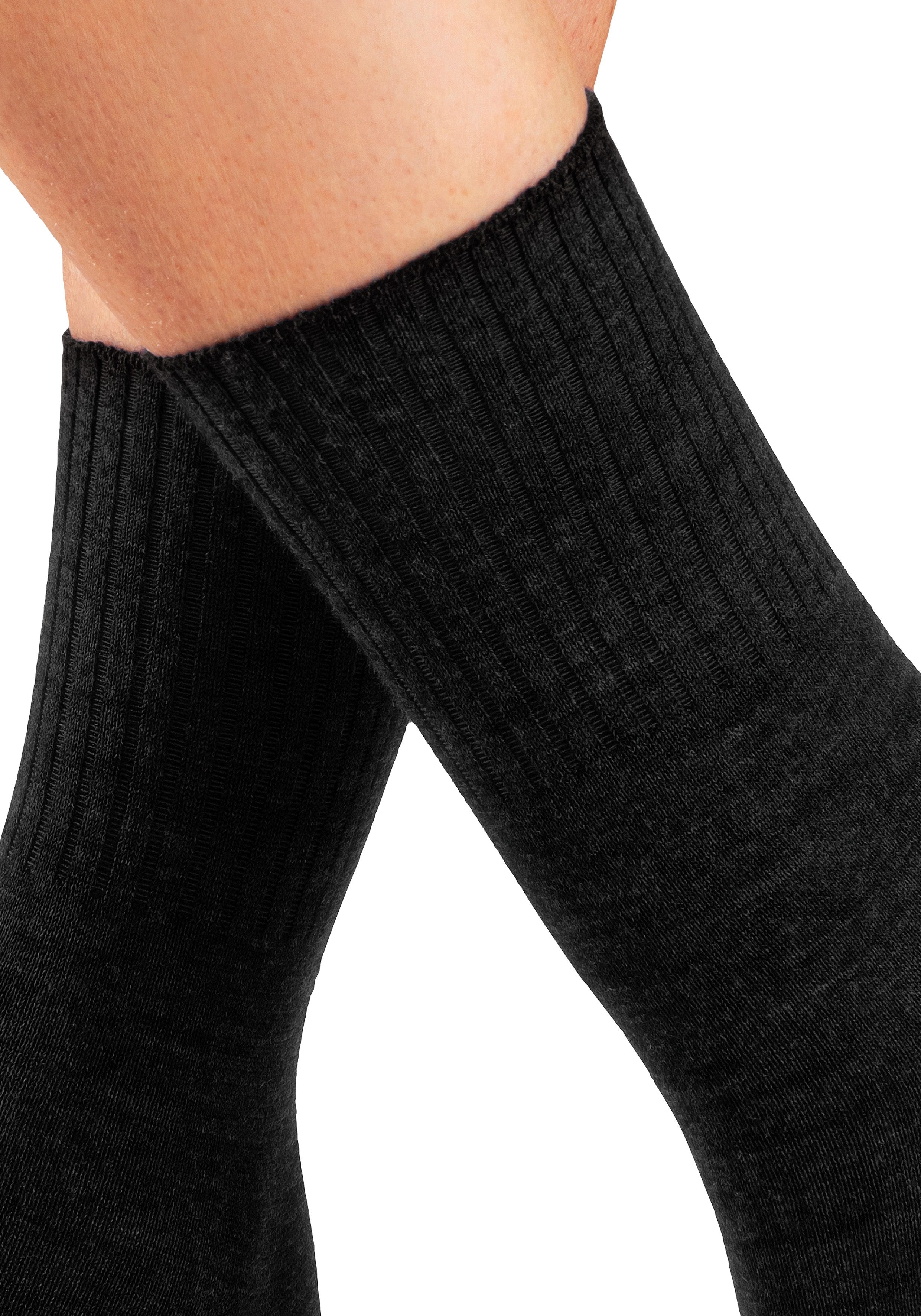 Lavana Umschlagsocken Wollsocken, Basic Damen (Packung, 3-Paar) fein gestrickt mit 53% Wolle – Bild 4 von 5