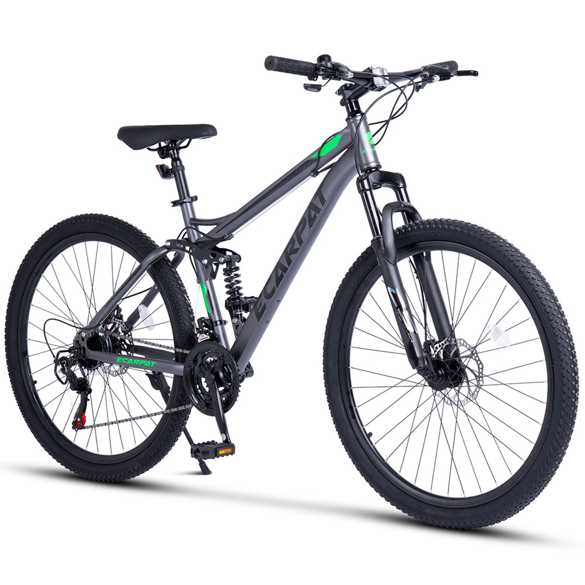 CARPAT SPORT Mountainbike 24 26 27.5 29 Zoll Fahrrad für Herren Damen Jungen, 21 Gang Shimano, mechanische Scheibenbremse, MTB Fahrrad Bike