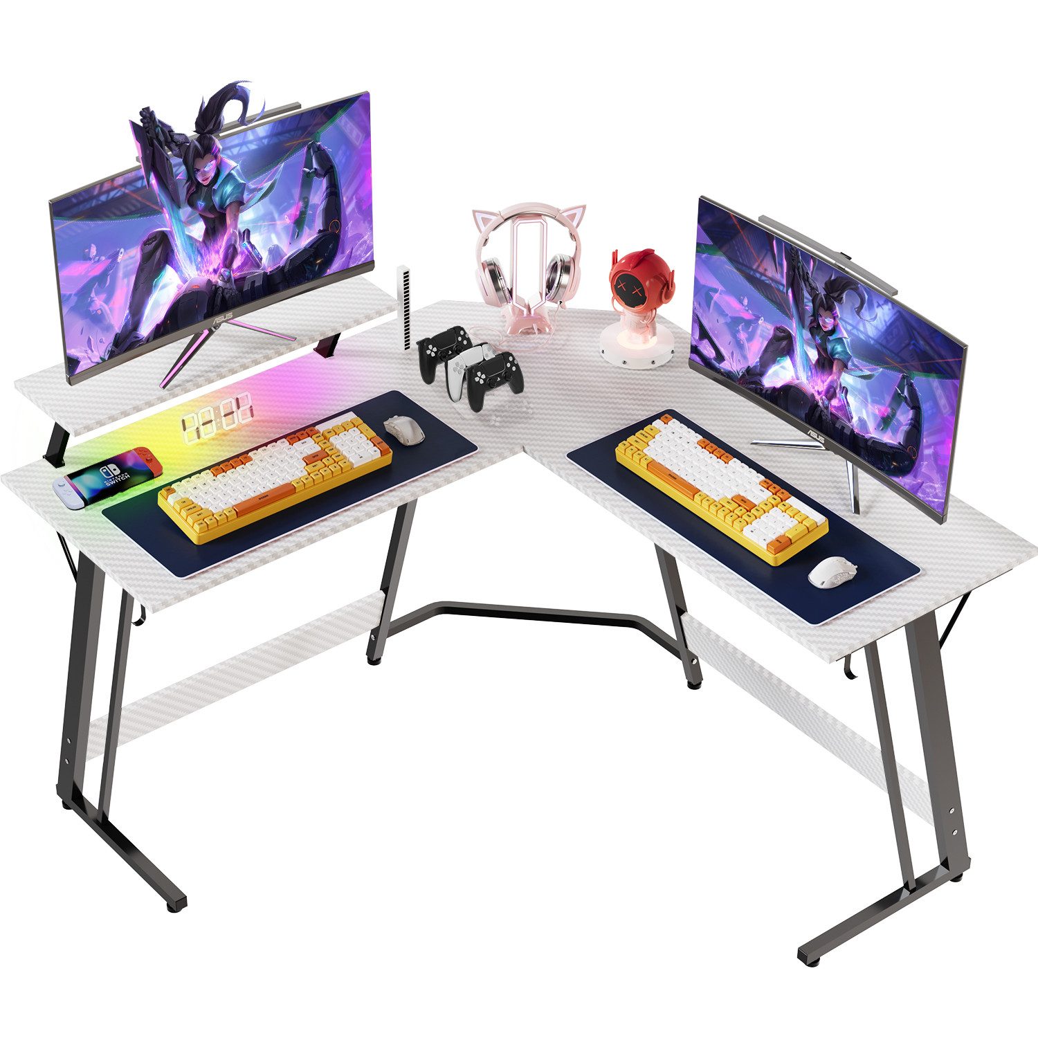 Eckschreibtisch L-Form Spedition Schreibtisch Computer Schreibtisch Spieltisch 130cm