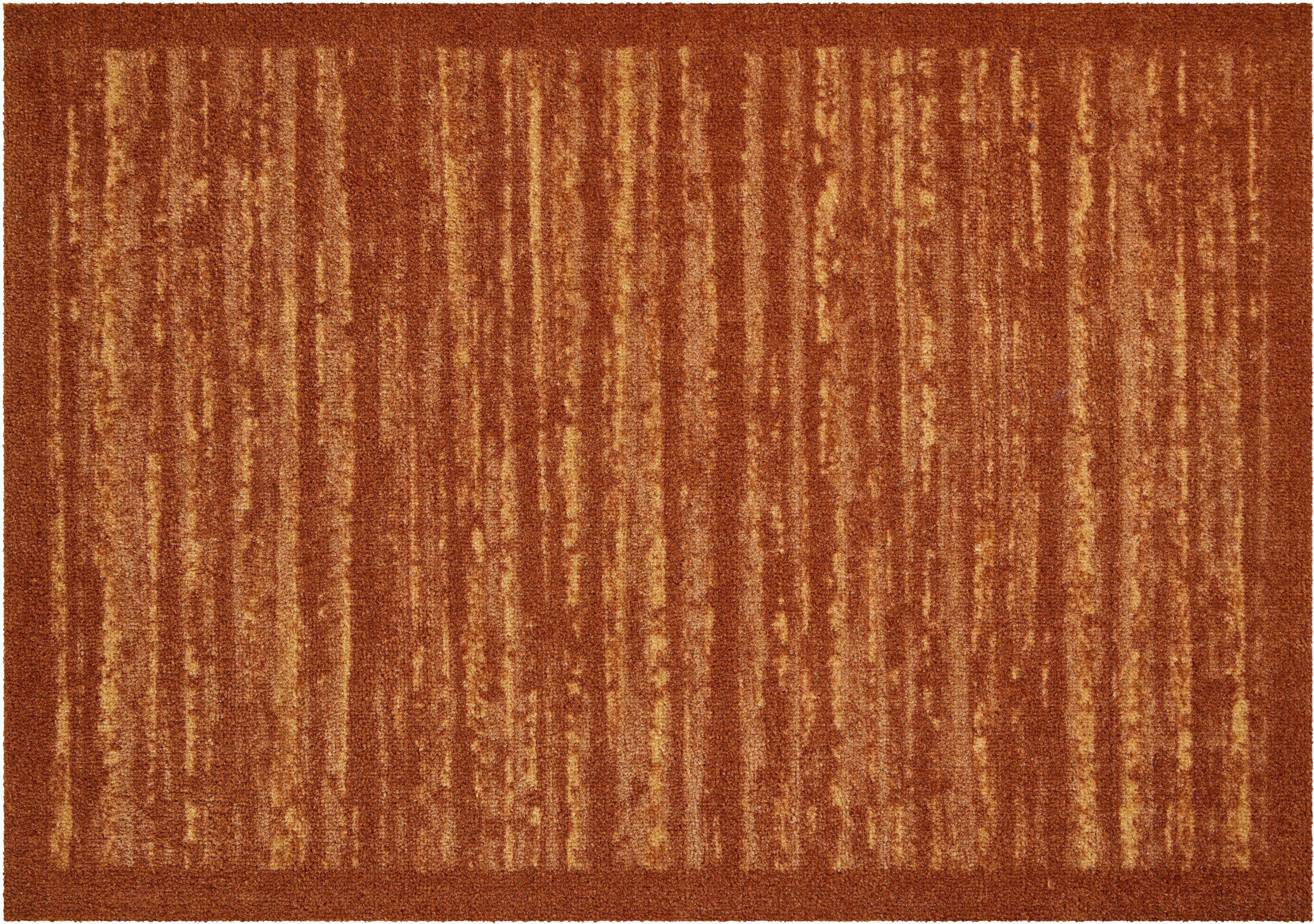 Fußmatte Hamada, Grund, Schmutzfangmatte 8 Bordüre, rechteckig, Höhe: geeignet, In- und mit braun/terra mm, Outdoor waschbar, den