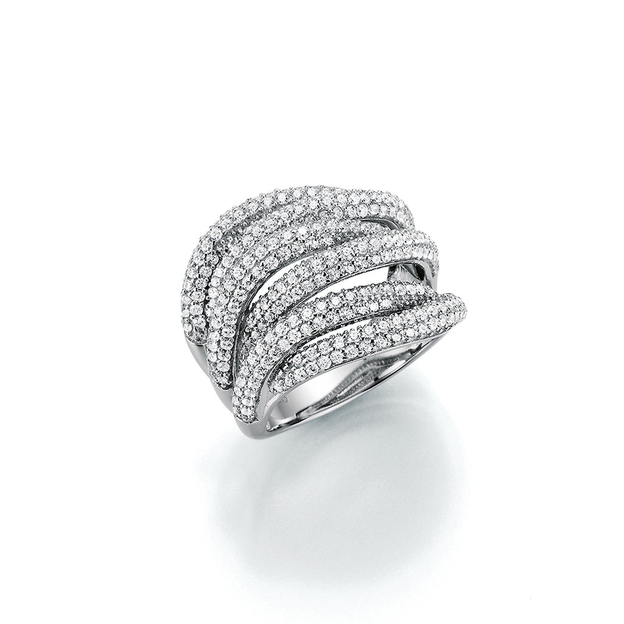 GIORGIO MARTELLO MILANO Silberring mit weißen Zirkonia, Silber 925 günstig online kaufen