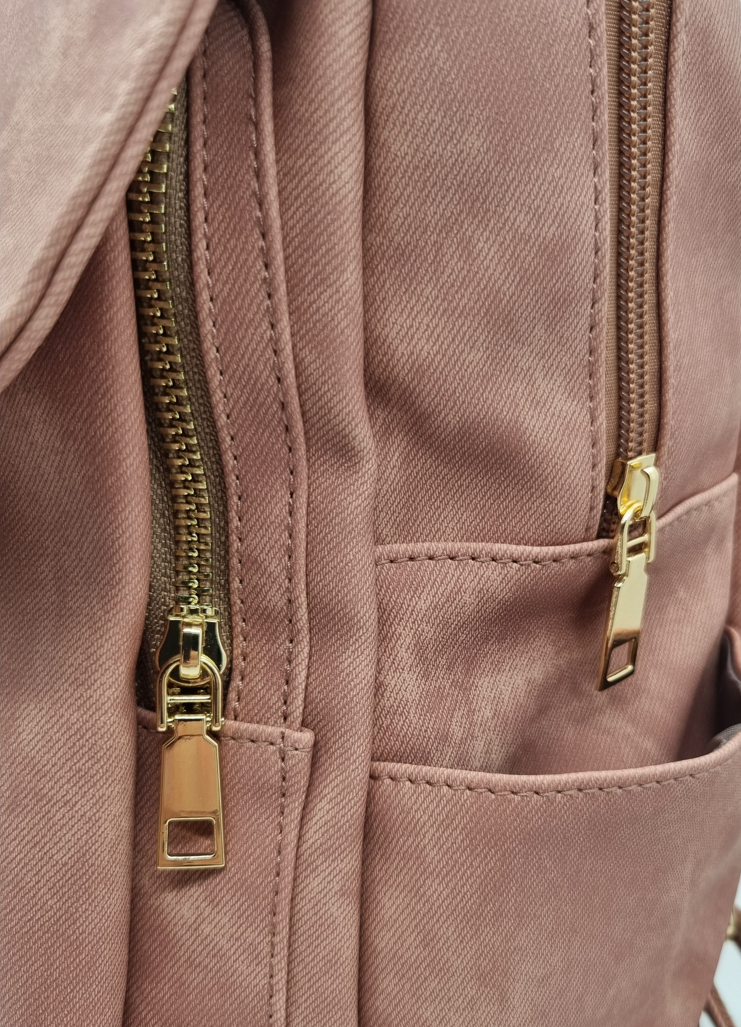 Lilex Cityrucksack Rucksack aus Kunstleder, Elegantes Platzwunder (Set, inkl. Kosmetiktasche), Vintage, Elegant