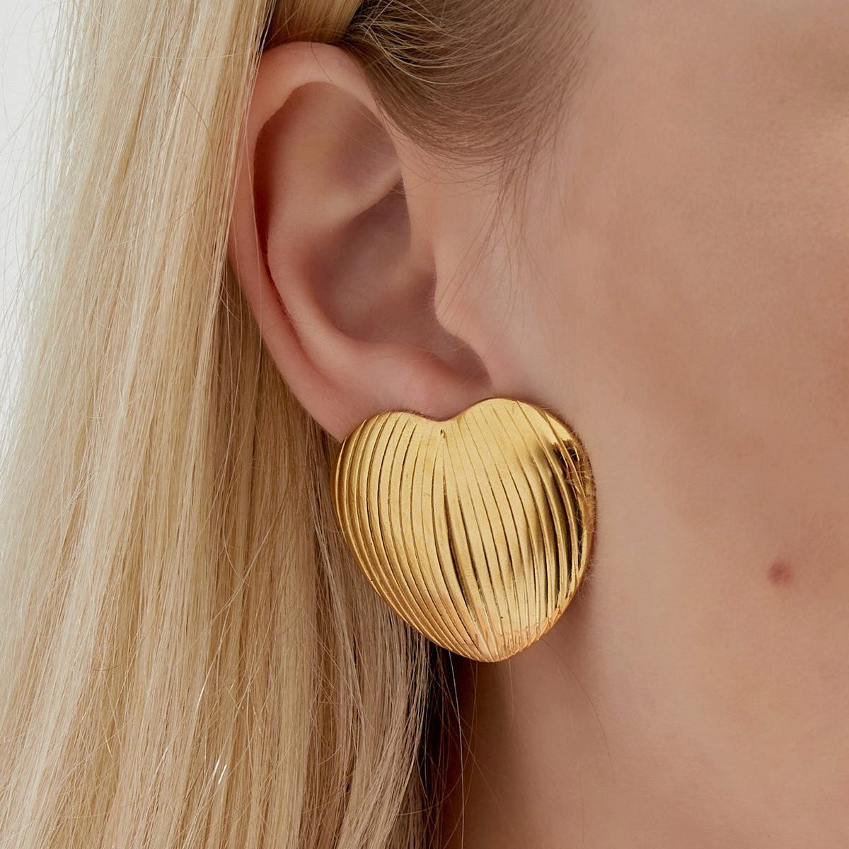 Cala Rose Paar Creolen GLOW HEART CLIPS