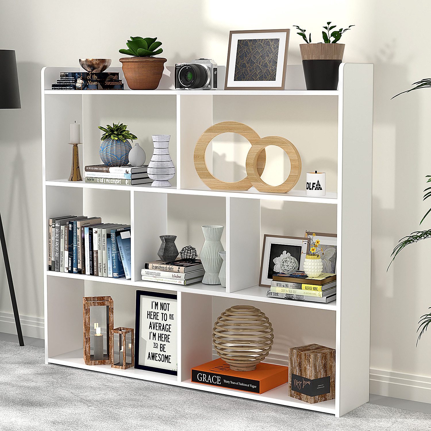 Bücherregal Bücherschrank, Standregal, Aufbewahrungsregal mit 8 Fächern