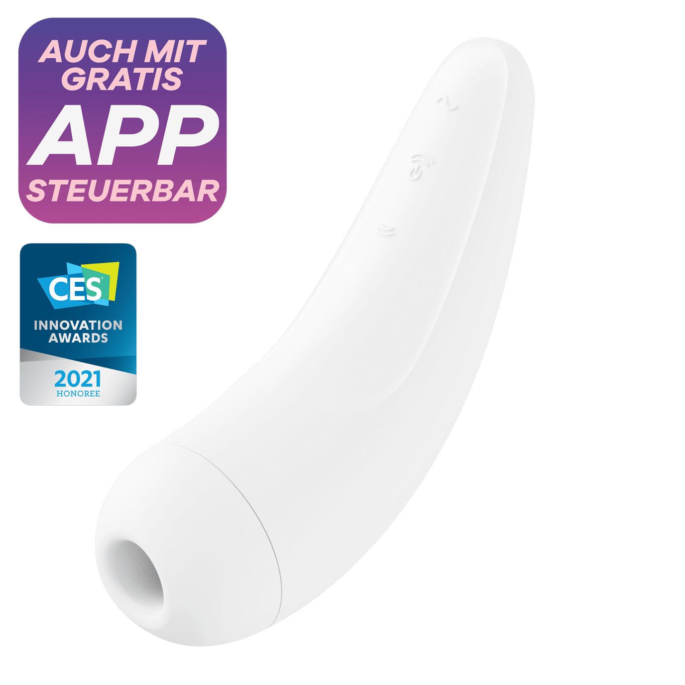 App, mit Druckwellenvibrator, App", Satisfyer 13,5cm 2 Satisfyer Klitoris-Stimulator Connect "Curvy