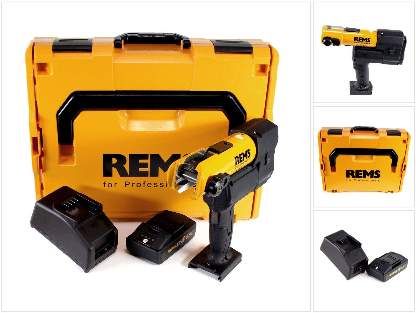 Rems Werkstattpresse Akku-Press 22V ACC 32kN + 1x Akku 2,5Ah + Schnellladegerät in L-Boxx