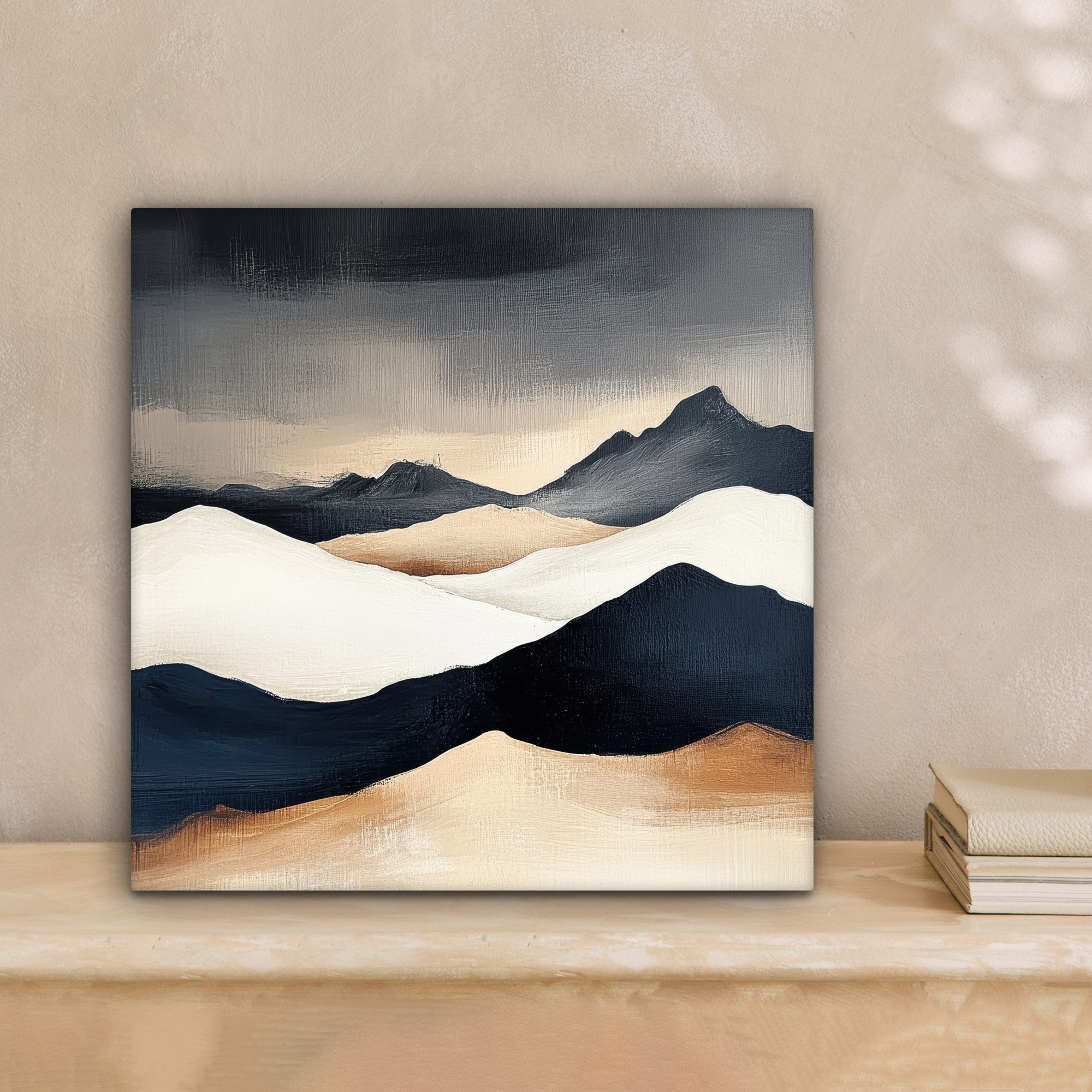 OneMillionCanvasses® Leinwandbild Berge - Dunkelblau - günstig online kaufen