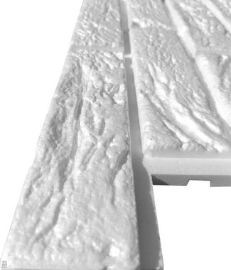 IKHEMalarka 3D Wandpaneel 3D Wandpaneele Deckenpaneele Platten Paneele Dekorativer EPS BRICK STONE Weiß Styropor Wärmedämmung EPS 2,2cm Dick!, 0,12 qm, (10-tlg)