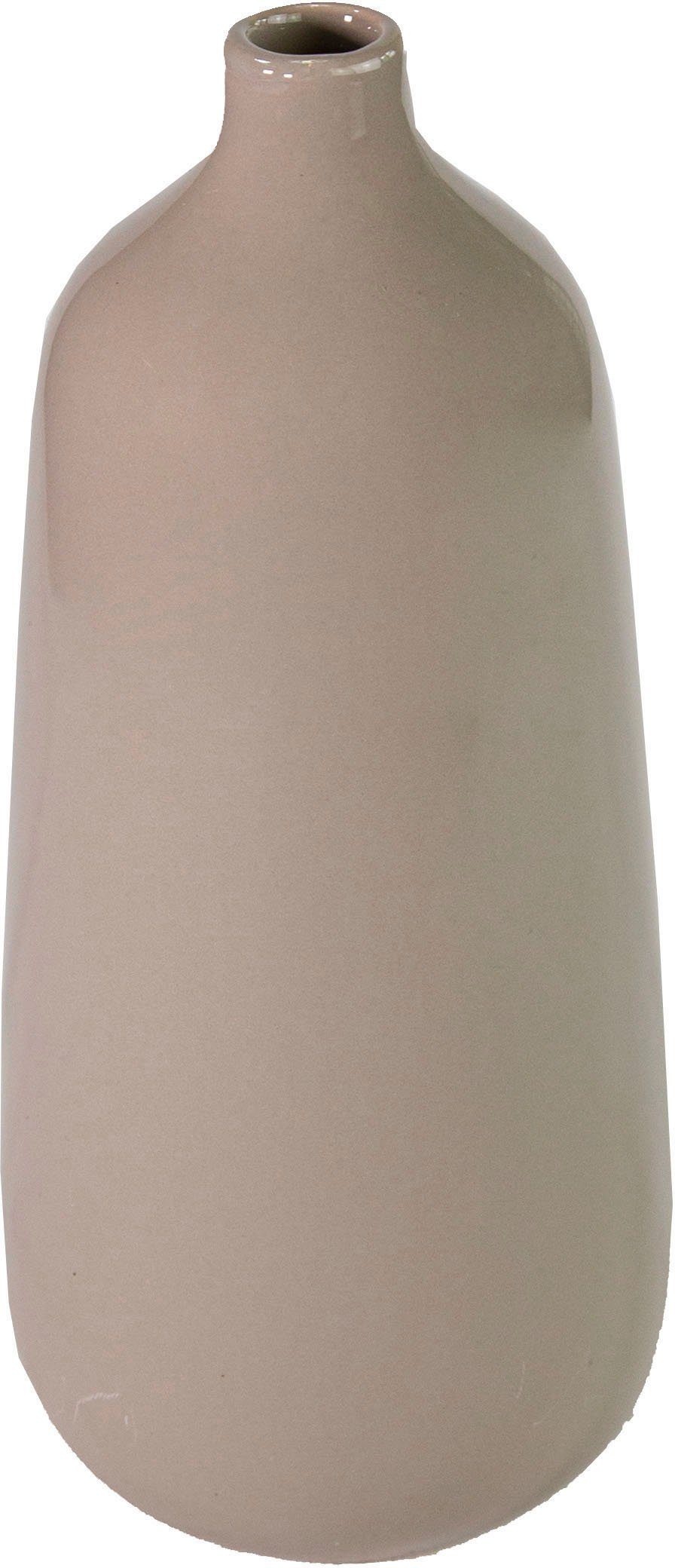 andas Tischvase Flaschen-Vase Kila, matt (1 St), aus Porzellan, Höhe 23,3 cm beige