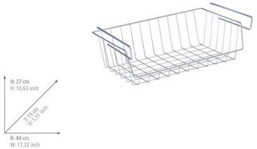 WENKO Organizer, Aufbewahrungskorb aus Chrom mit Anti-Rutsch-Gummierung