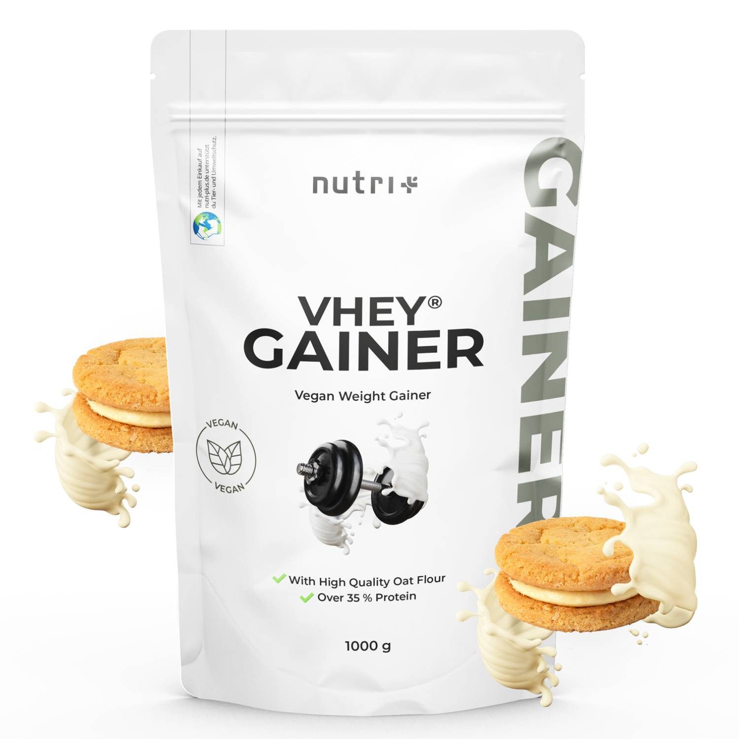 nutri+ VHEY Gainer - 1000g (4 Sorten) Pulver, 1 er