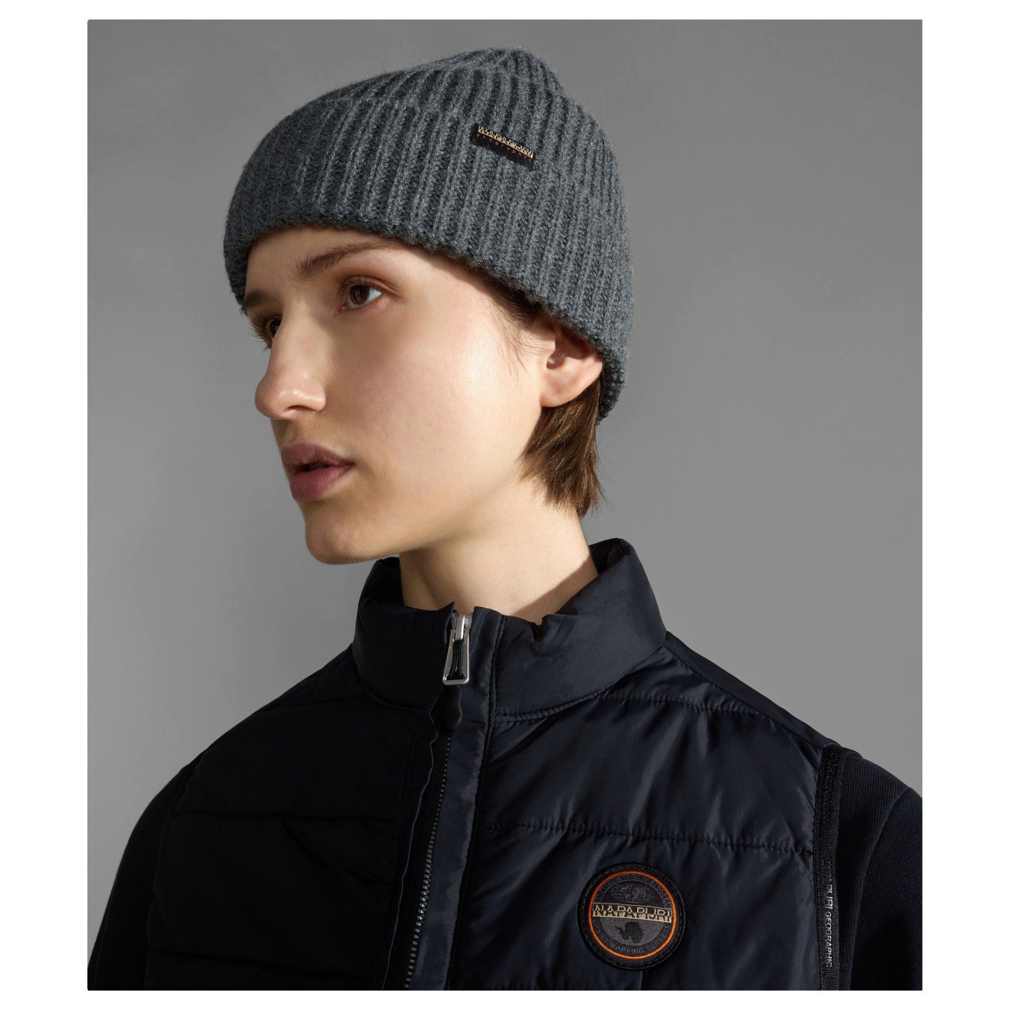 Napapijri Strickmütze Foli 3 - Mütze (dark grey melange)
