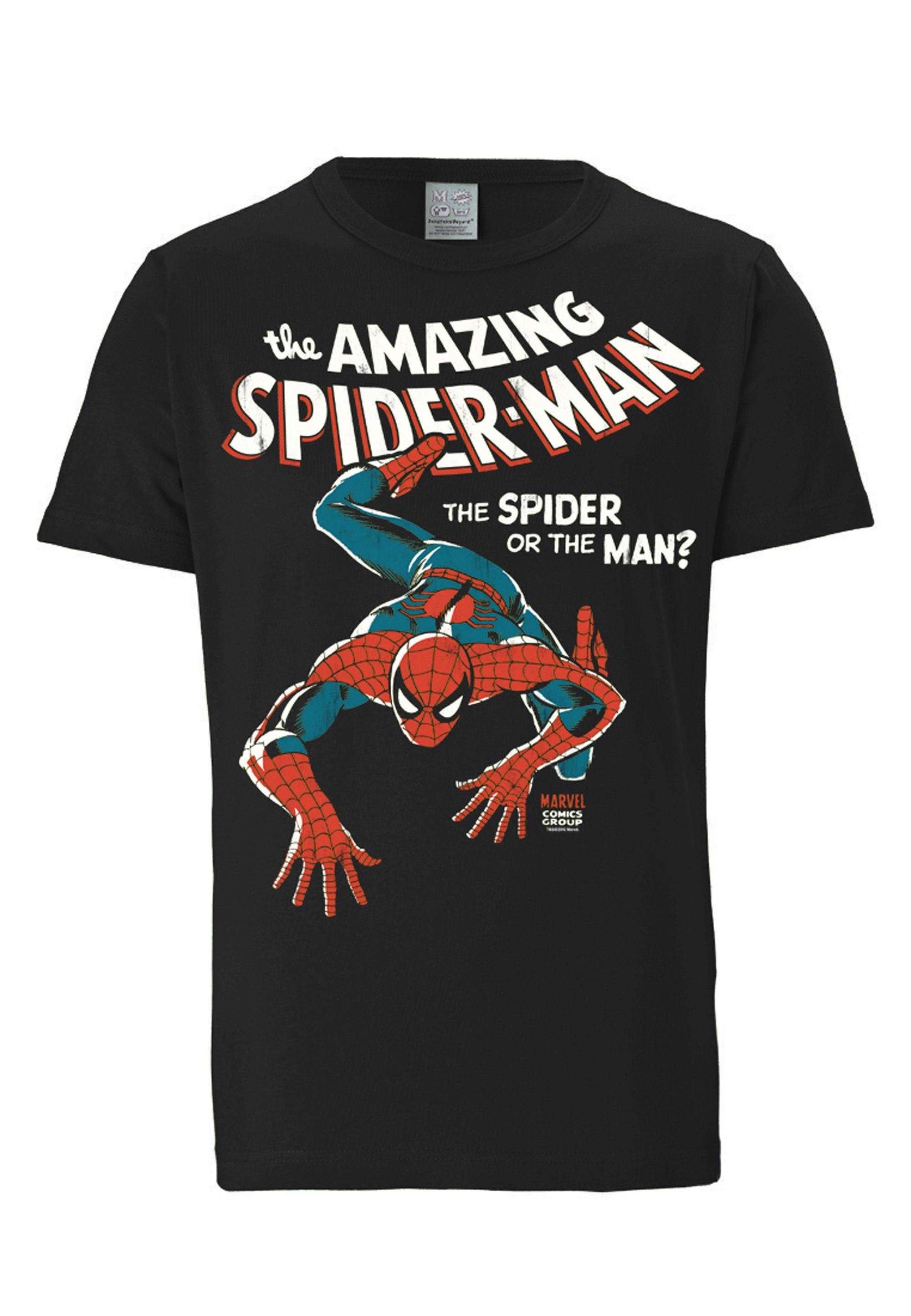 LOGOSHIRT Marvel Spider-Man mit T-Shirt Superhelden-Print -