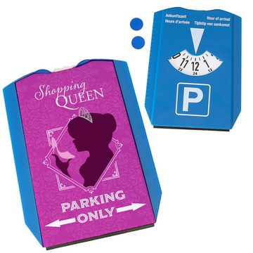 speecheese Parkscheibe Shopping Queen Parking Only Parkscheibe mit zwei Einkaufswagenchips