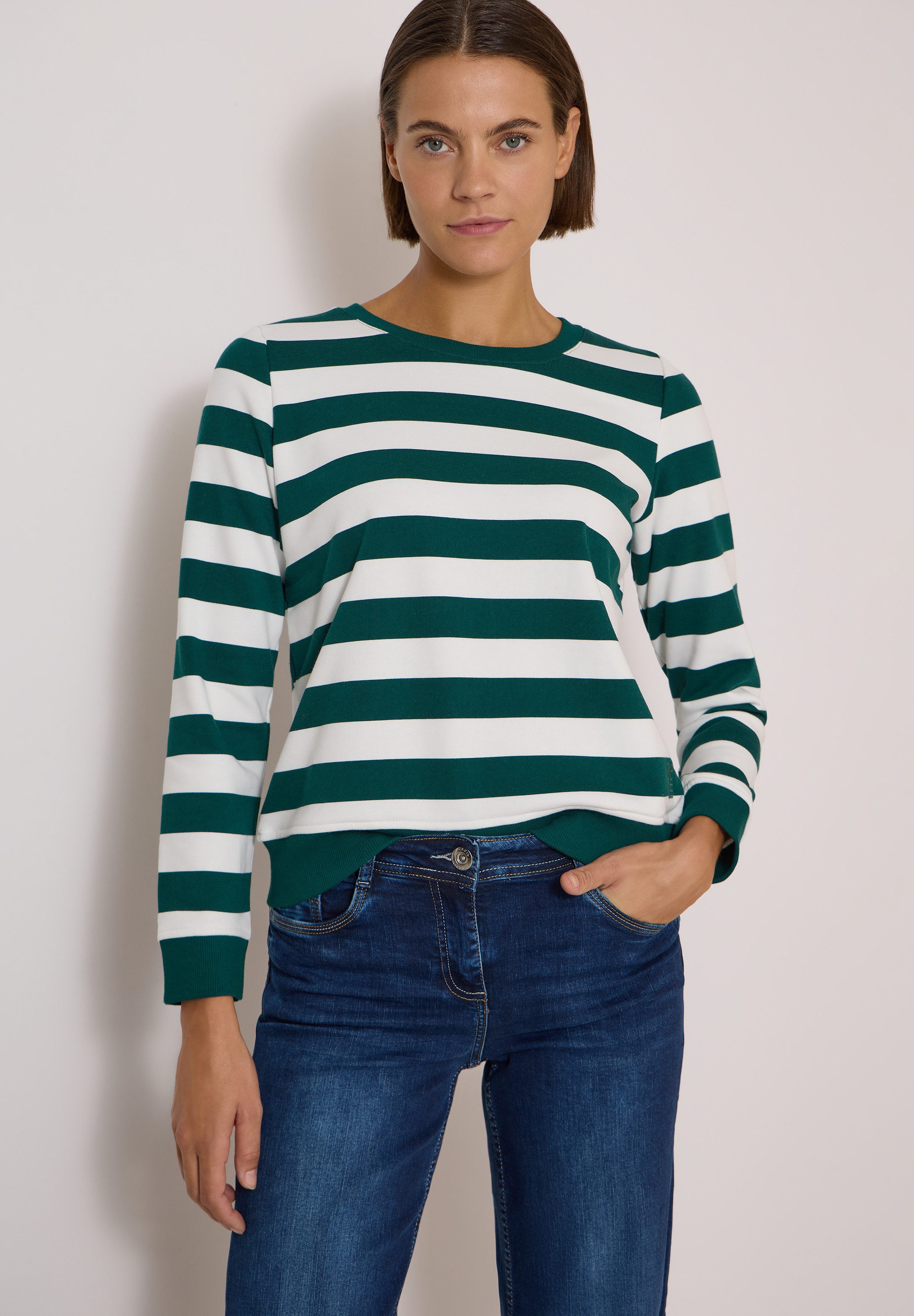 CECIL Sweatshirt im angenehmen Materialmix