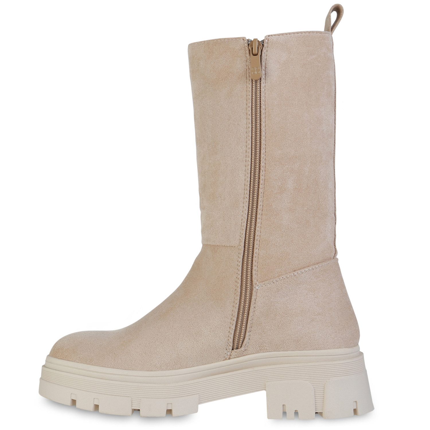 VAN HILL 838403 Plateaustiefel Damen Stiefel Plateaustiefel Blockabsatz Boo günstig online kaufen