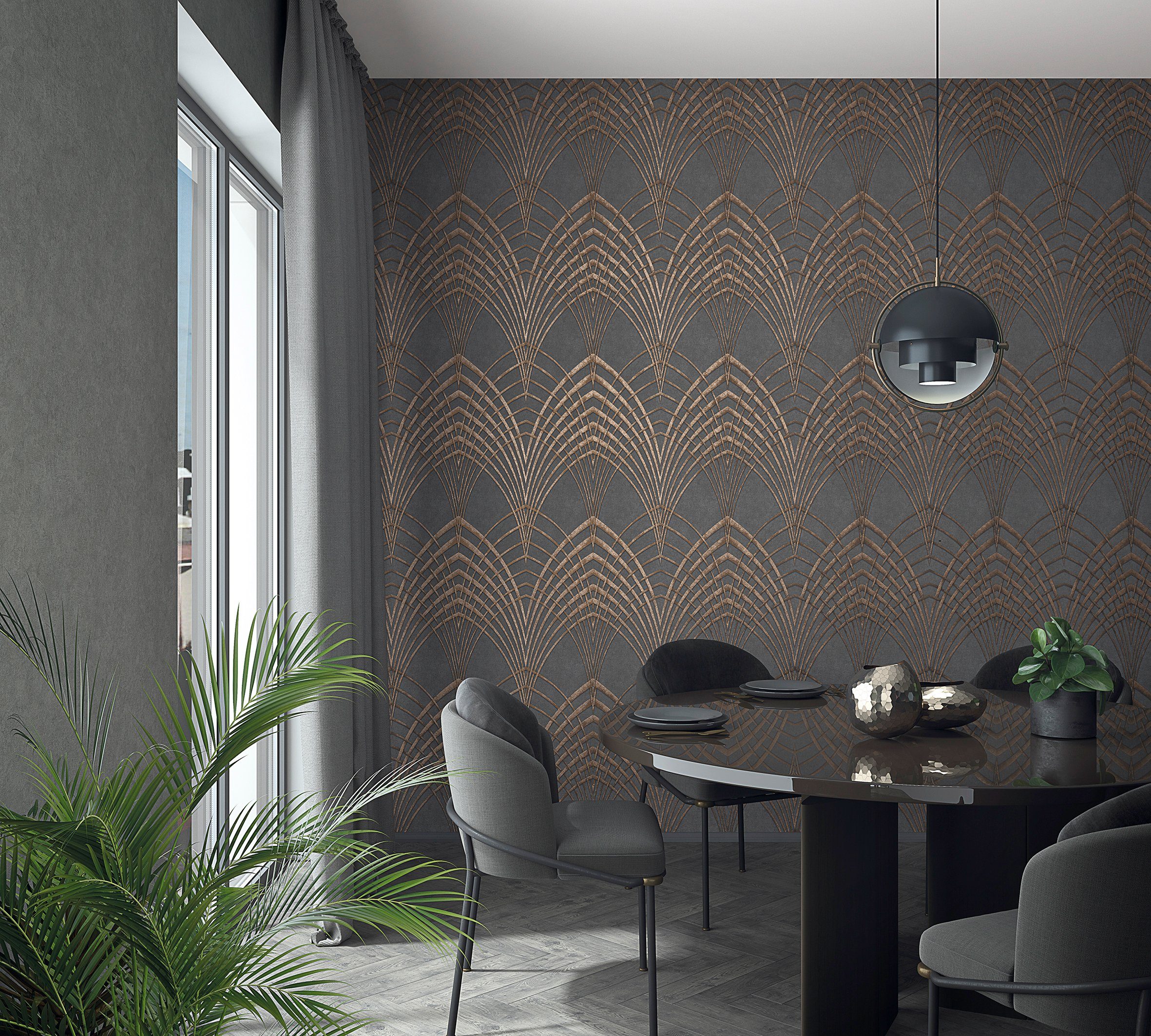 Marburg Vliestapete, ornamental, moderne Tapete für Wohnzimmer Schlafzimmer Küche