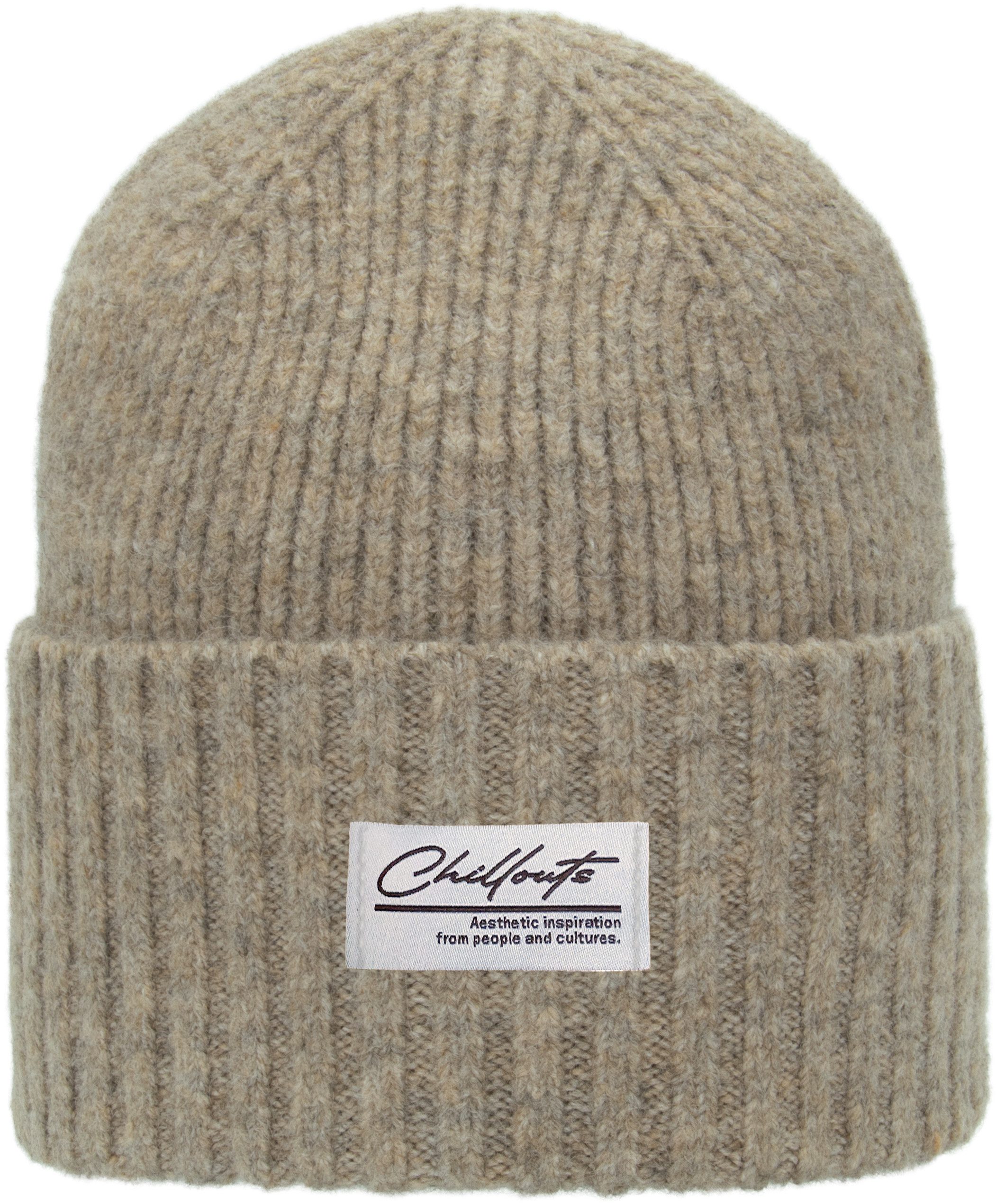 chillouts Beanie Agneta Hat Mit Wollanteil, extra breiter Umschlag