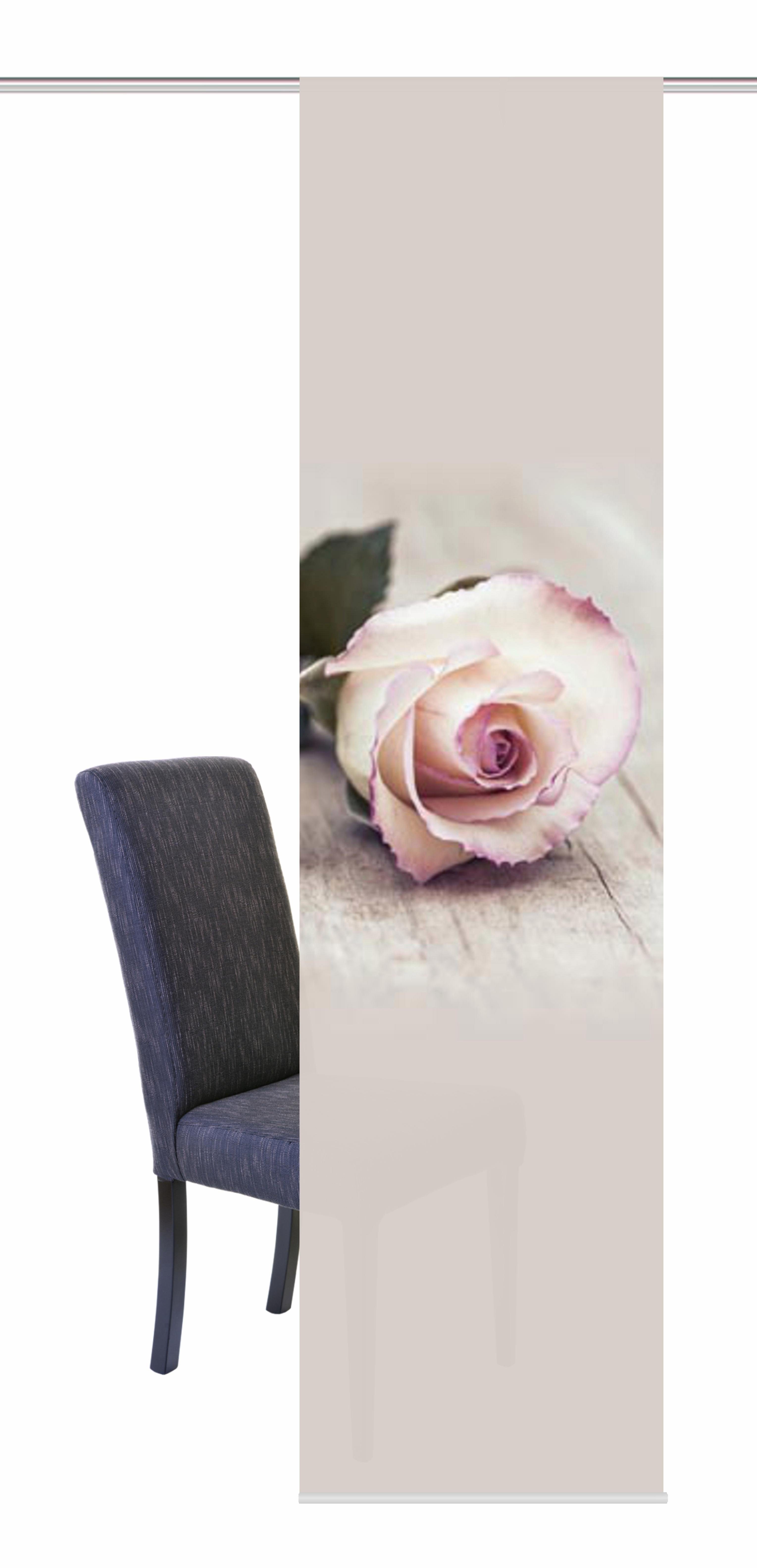 HOME WOHNIDEEN Schiebegardine ROSY (1 St), Klettband, blickdicht, HxB: 245x günstig online kaufen