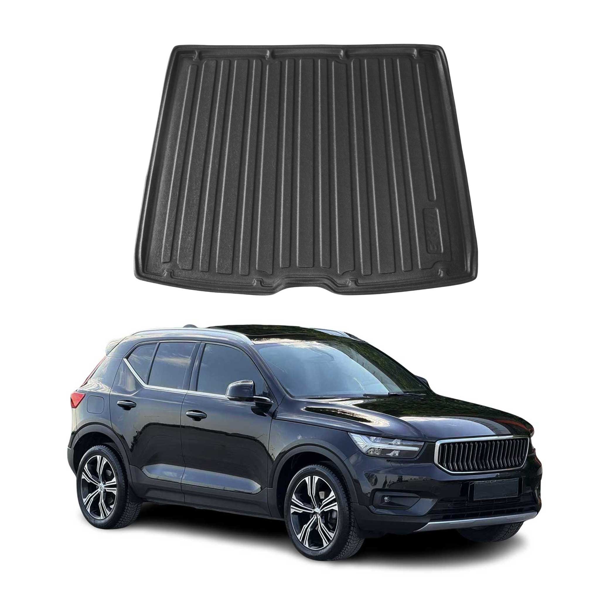 Kofferraummatte Kofferraumwanne für Volvo XC40 2018-2025 Gummi TPE Schwarz