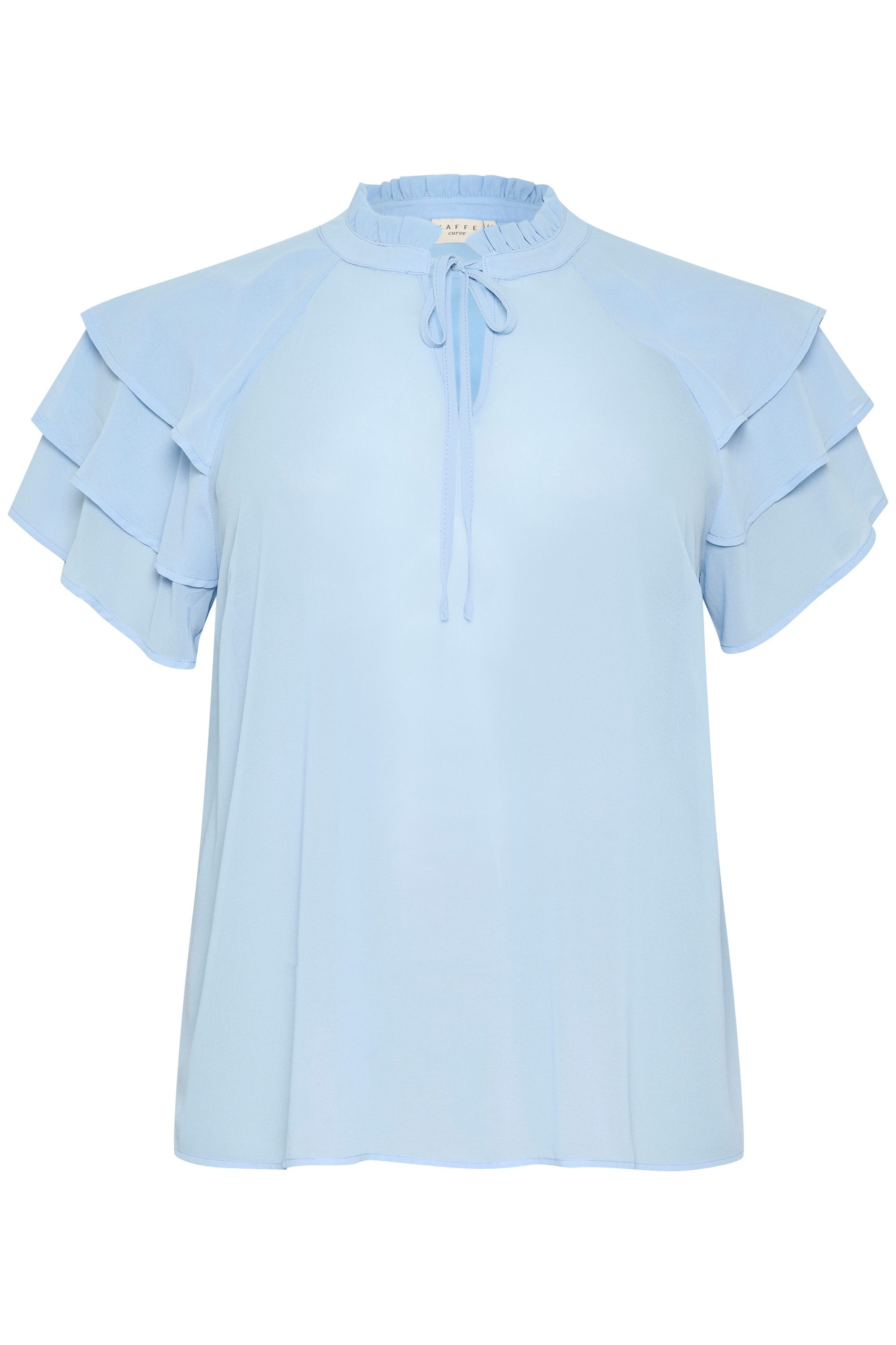 KAFFE Curve Kurzarmbluse Kurzarm-Bluse KCnima Große günstig online kaufen
